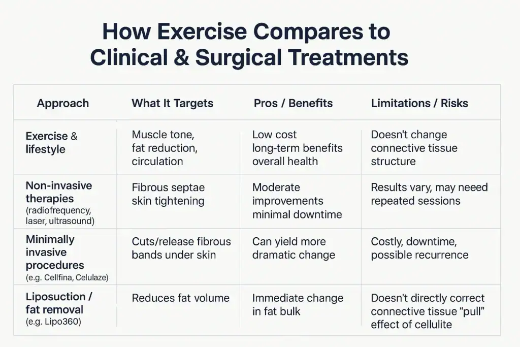 How exercise compares to treatments from Lipo 360 Sevenoaks