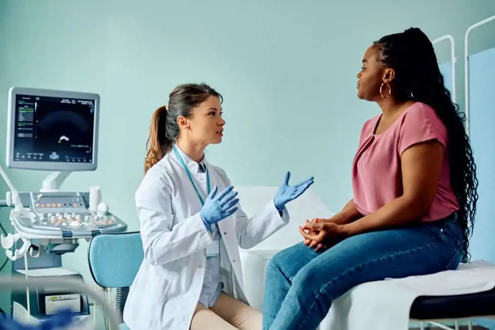 Woman have consultation about vaginal laxity Sevenoaks