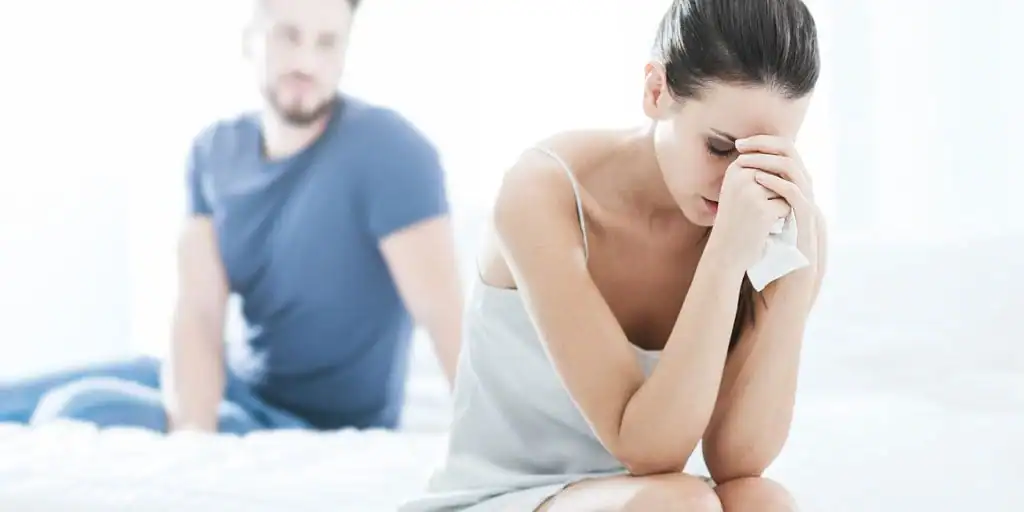 image of woman upset about vaginal laxity Sevenoaks